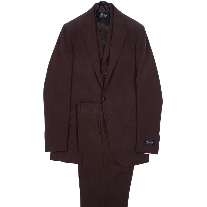 Brown Linen 3-Piece Suit