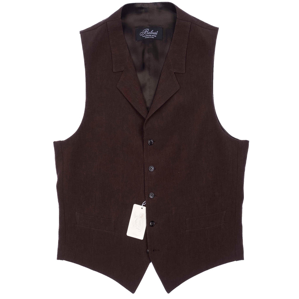 Brown Linen 3-Piece Suit