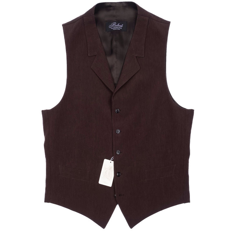 Brown Linen 3-Piece Suit