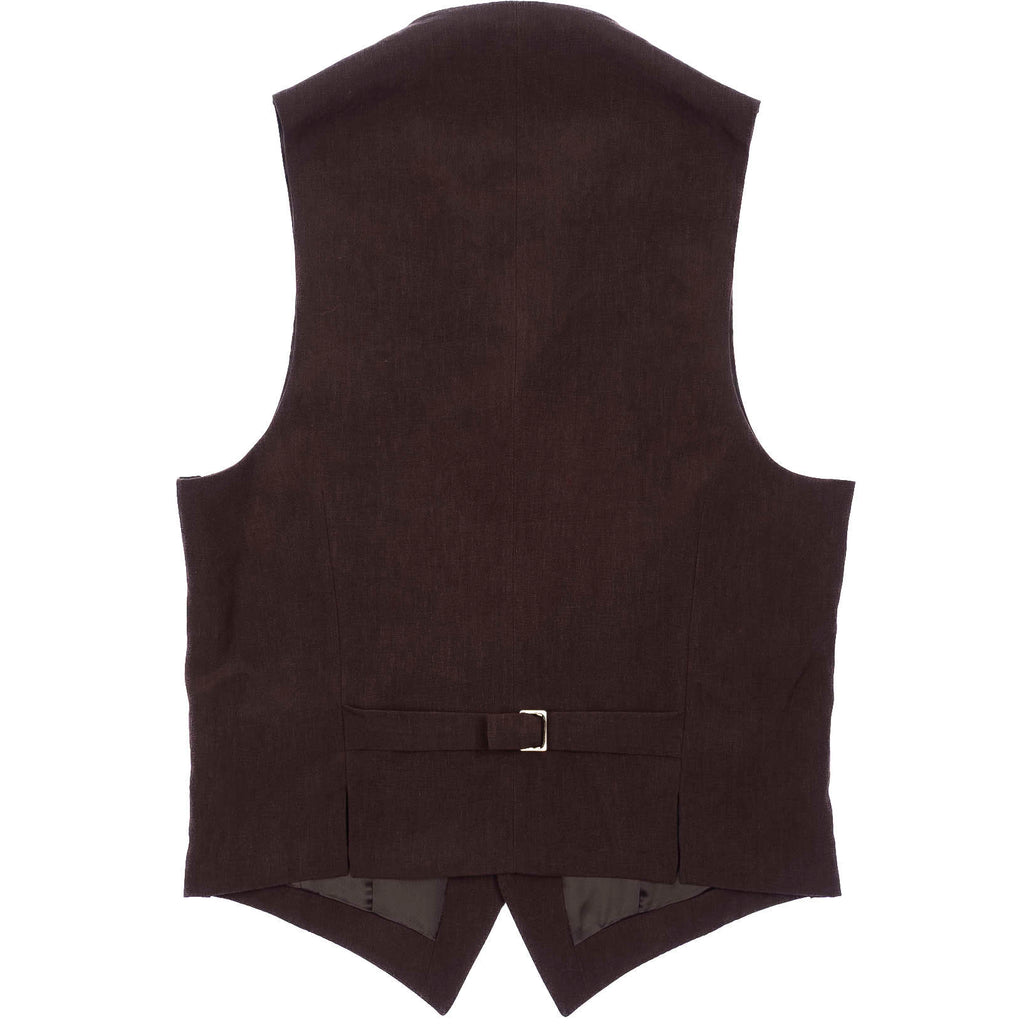 Brown Linen 3-Piece Suit