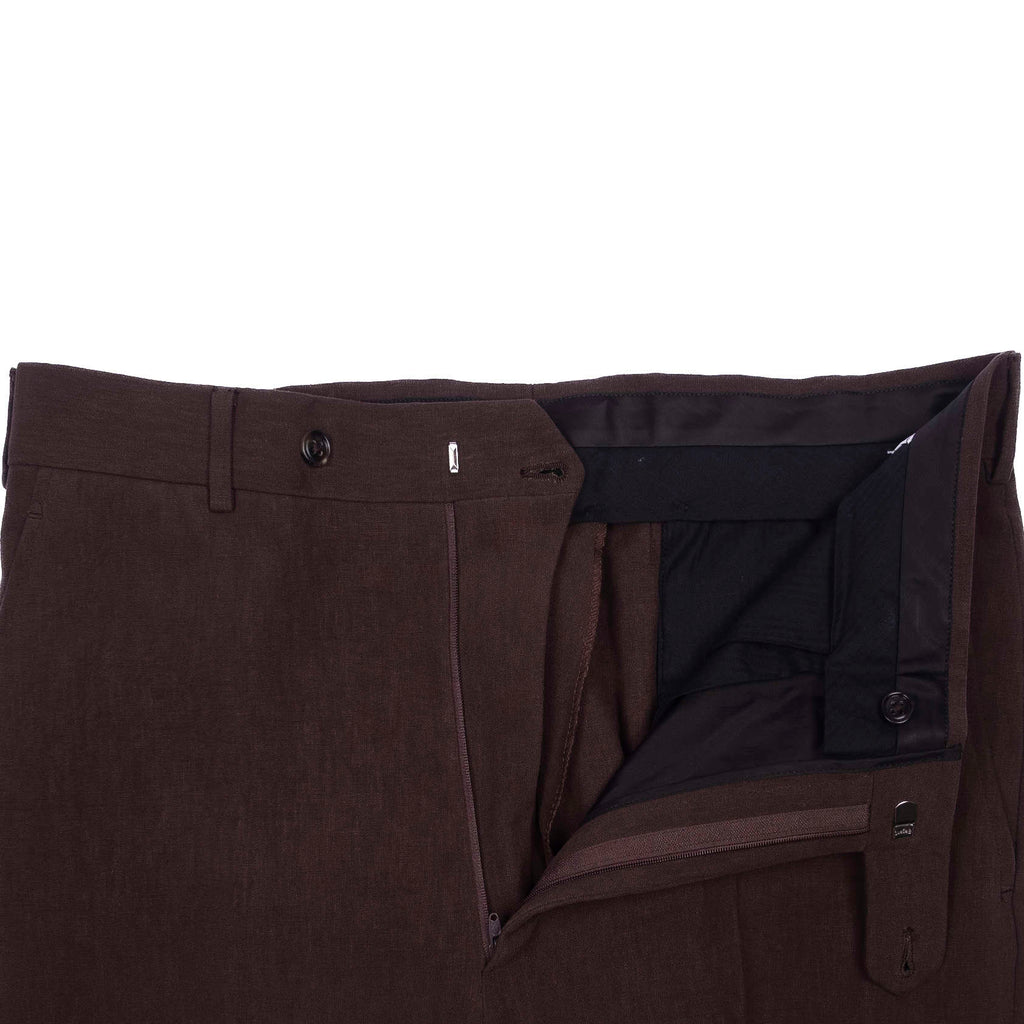 Brown Linen 3-Piece Suit