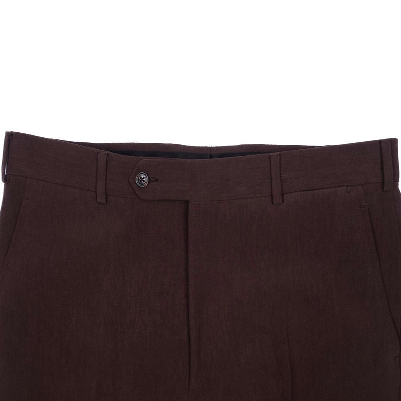 Brown Linen 3-Piece Suit