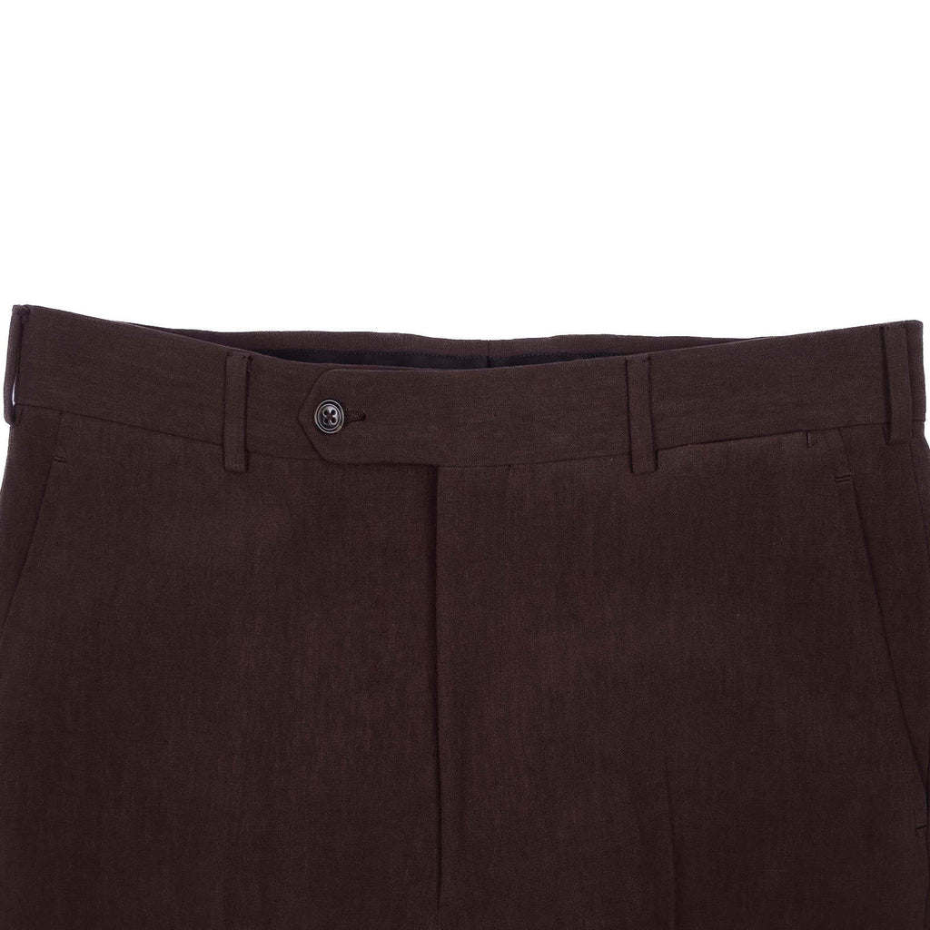Brown Linen 3-Piece Suit