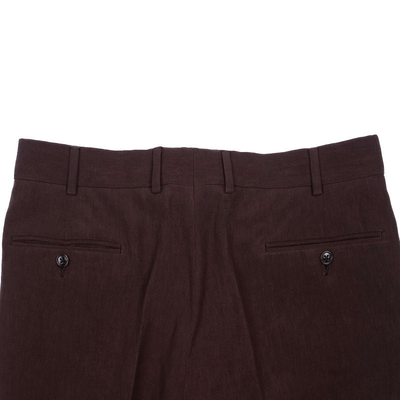 Brown Linen 3-Piece Suit