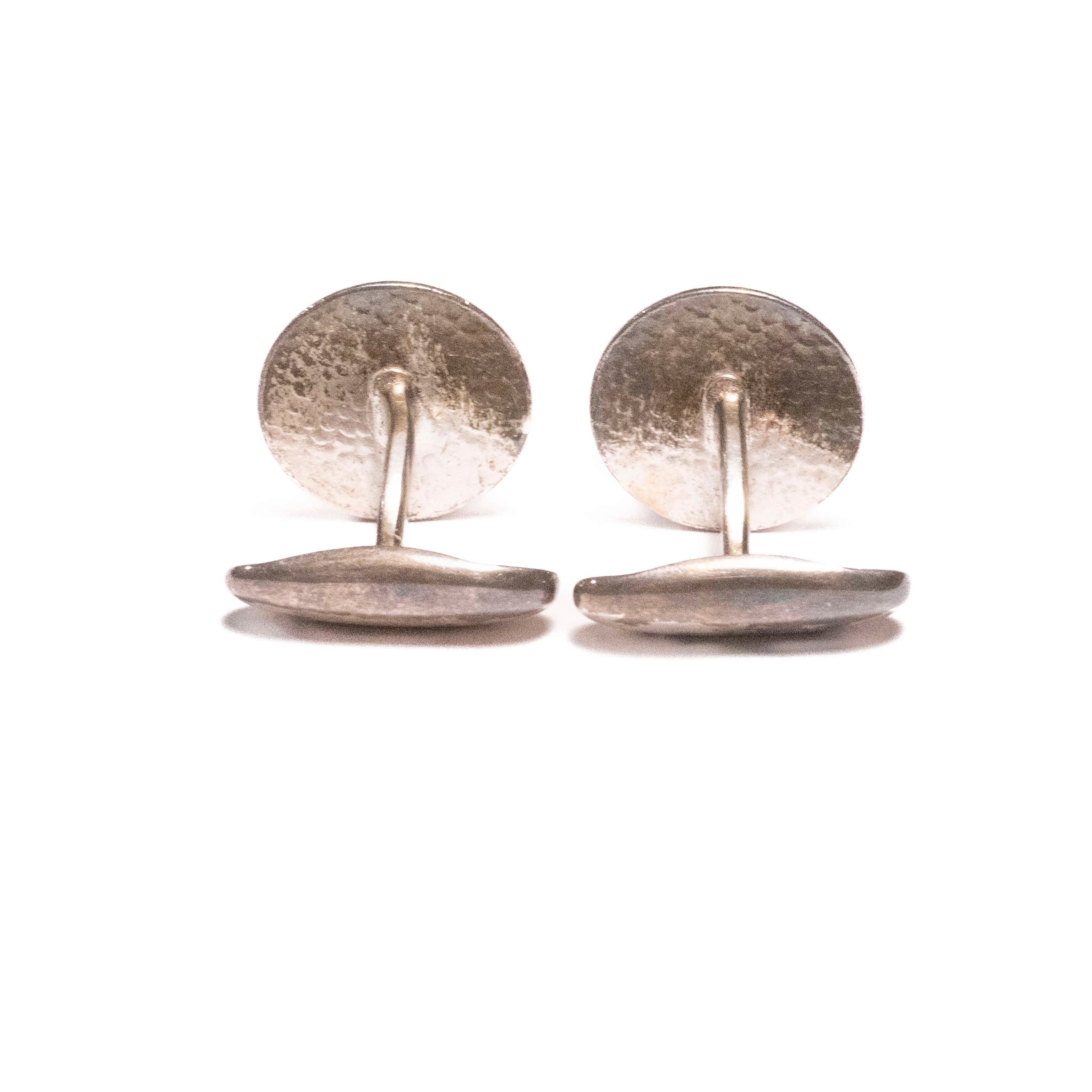 Round Blue Cufflinks