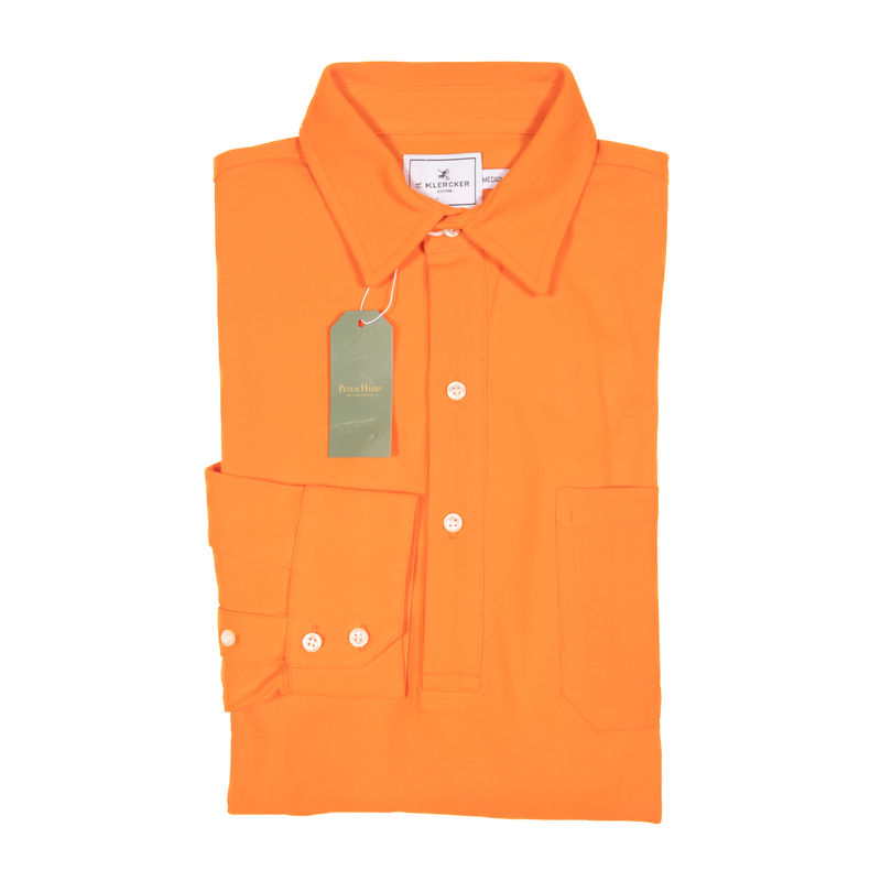 Orange Long Sleeve Polo Shirt