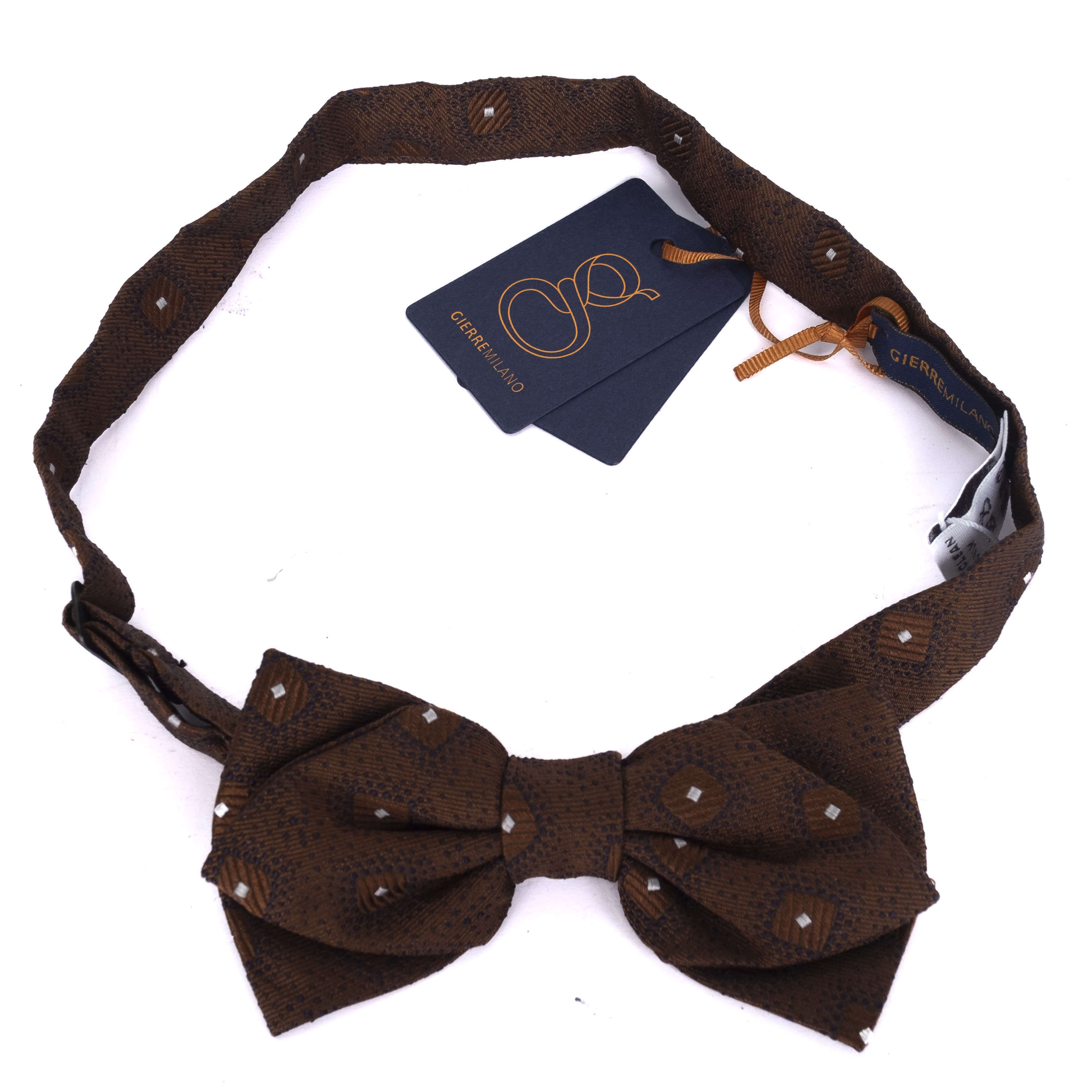 Brown Medallion Bow Tie