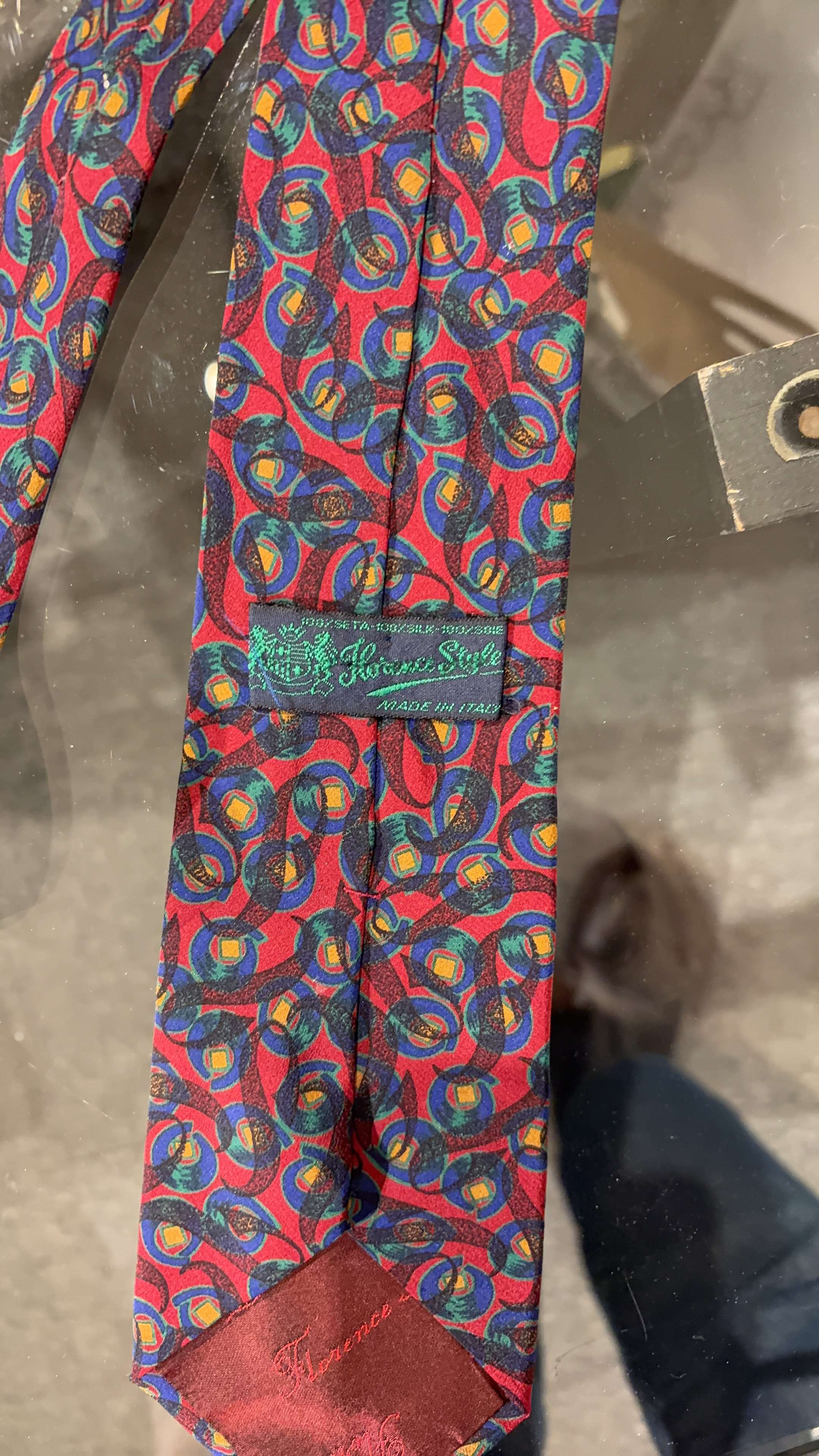 Red Patterned Tie