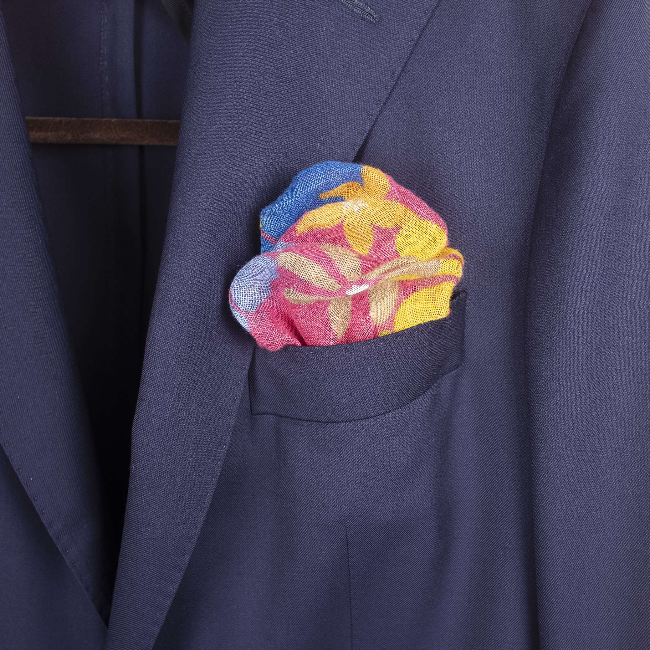 Pink Floral Pocket Square