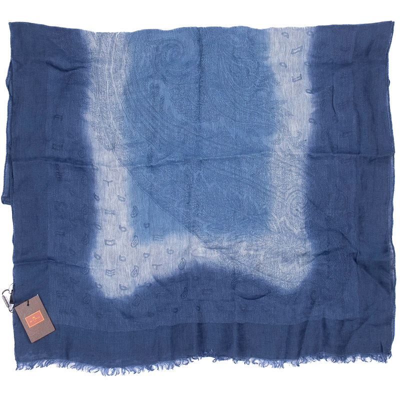 Blue Patterned Scarf