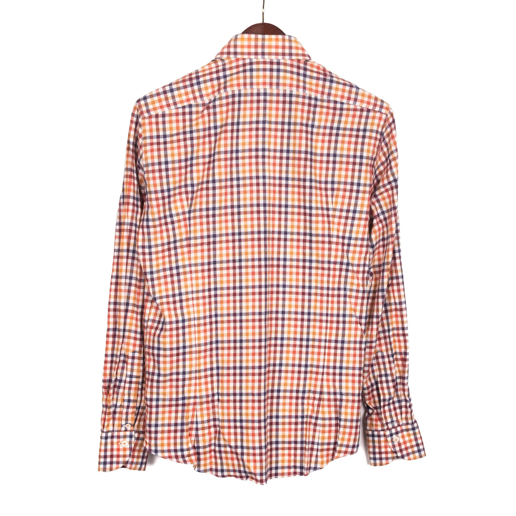 Red, Blue and Orange Gingham Buttondown Shirt