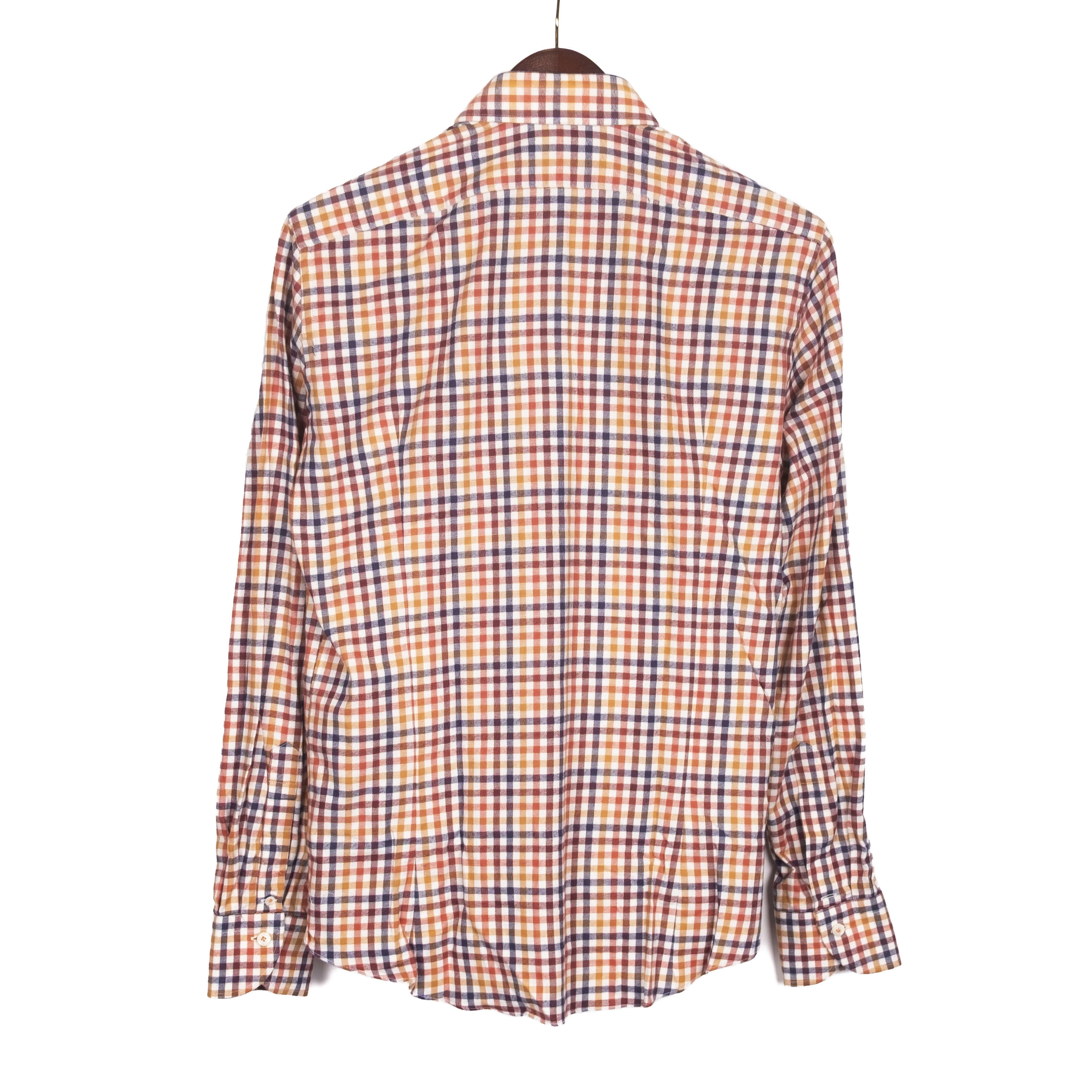 Red, Blue and Orange Gingham Buttondown Shirt