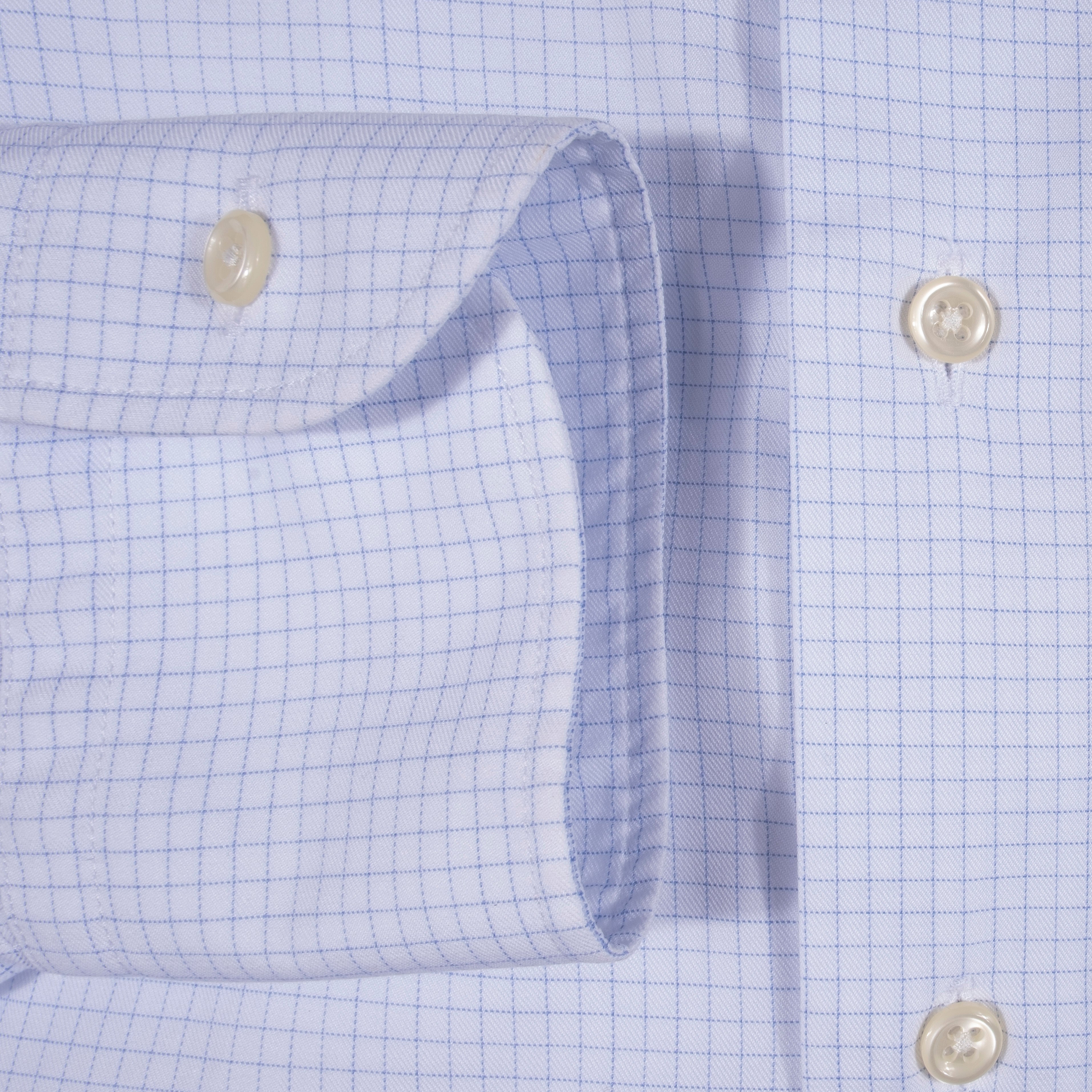 Shirtonomy White with Blue Checks Sz 40.5