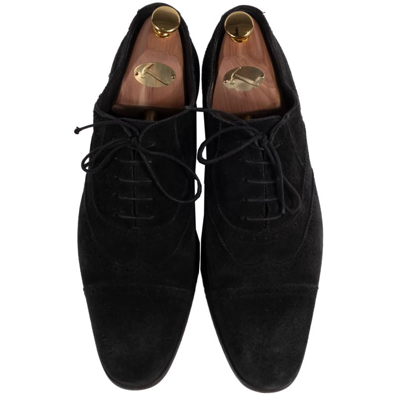 Yves Saint Laurent Black Suede Oxfords Sz 40.5 (EU)