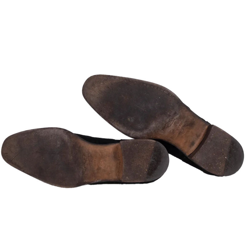 Yves Saint Laurent Black Suede Oxfords Sz 40.5 (EU)