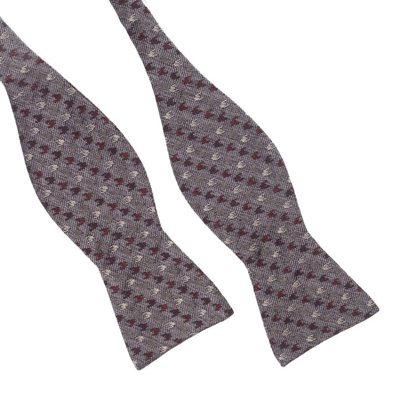 Gierre Milano Grey Wool Bow Tie