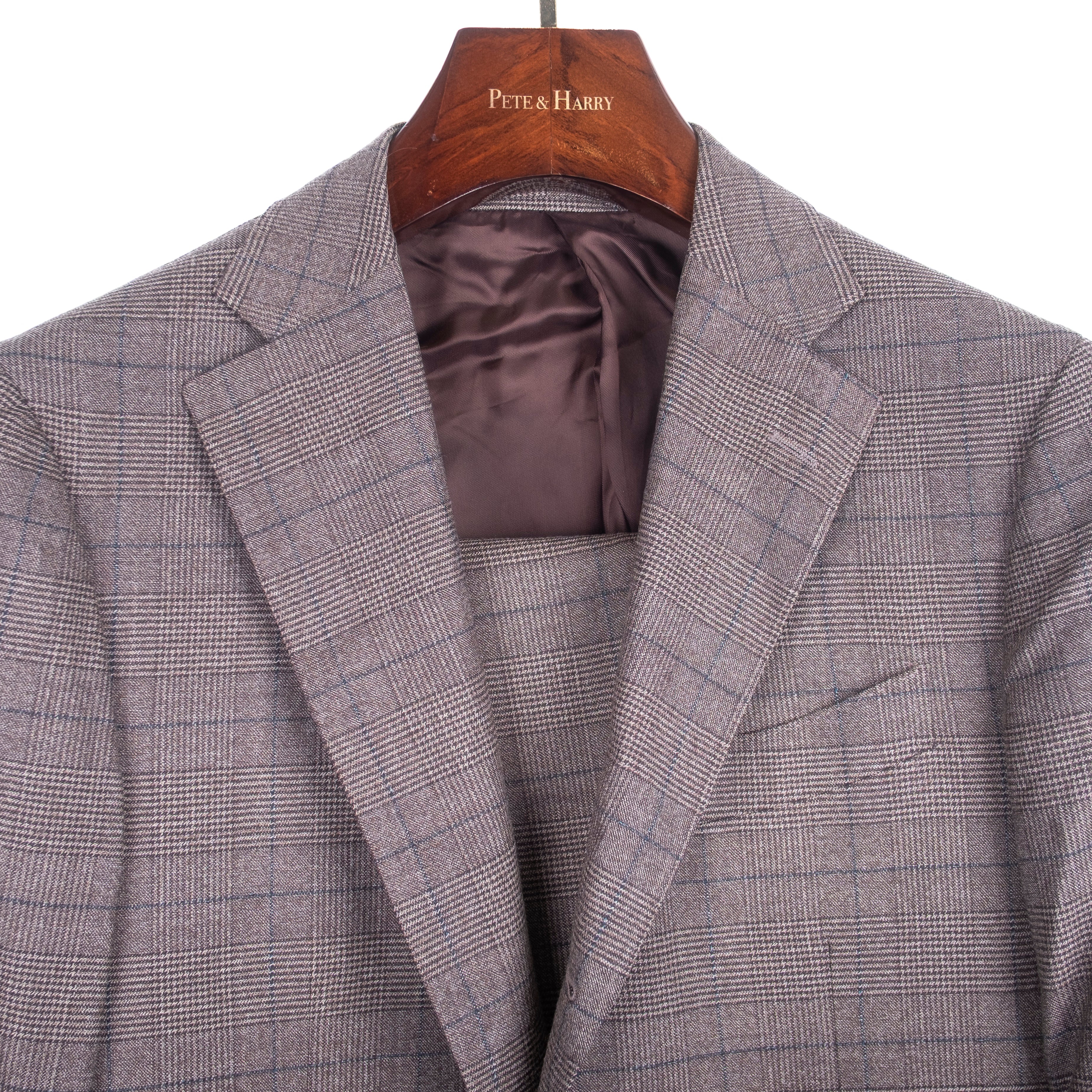 Brown Prince of Wales Check Suit