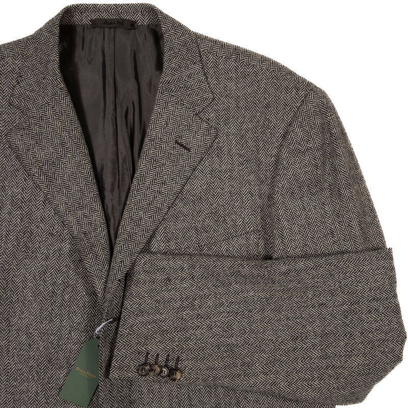 Hugo Boss Grey Herringbone Suit Sz 152