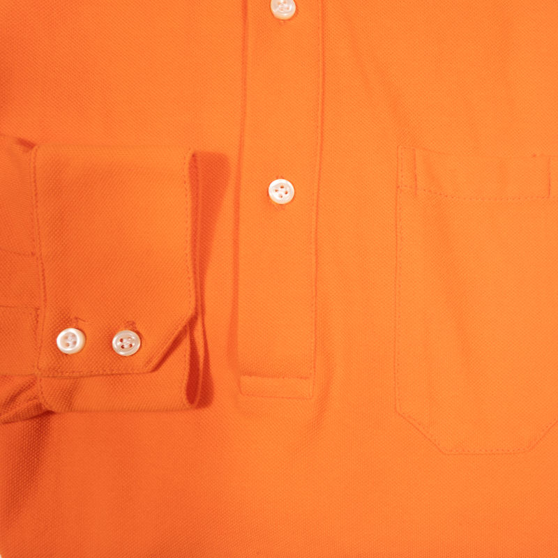 Orange Long Sleeve Polo Shirt