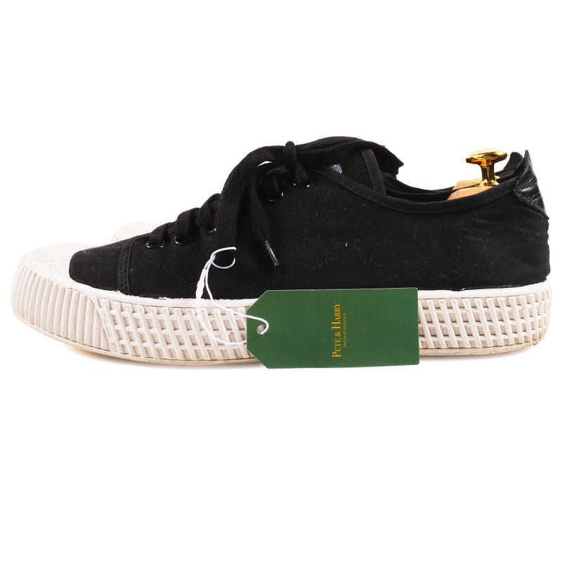 Car Shoe Black Canvas Sneakers