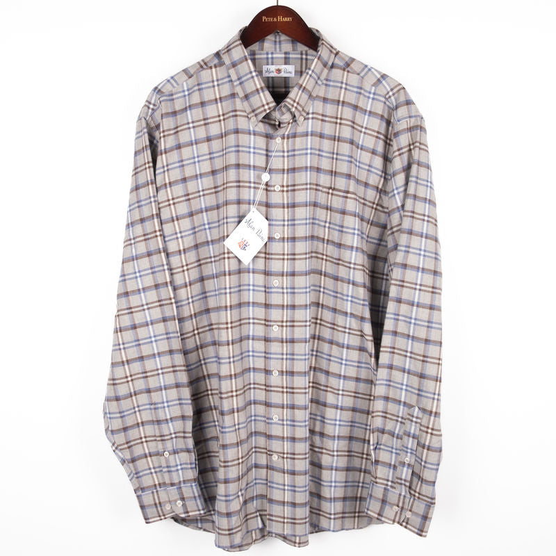 Brown Check Buttondown Shirt