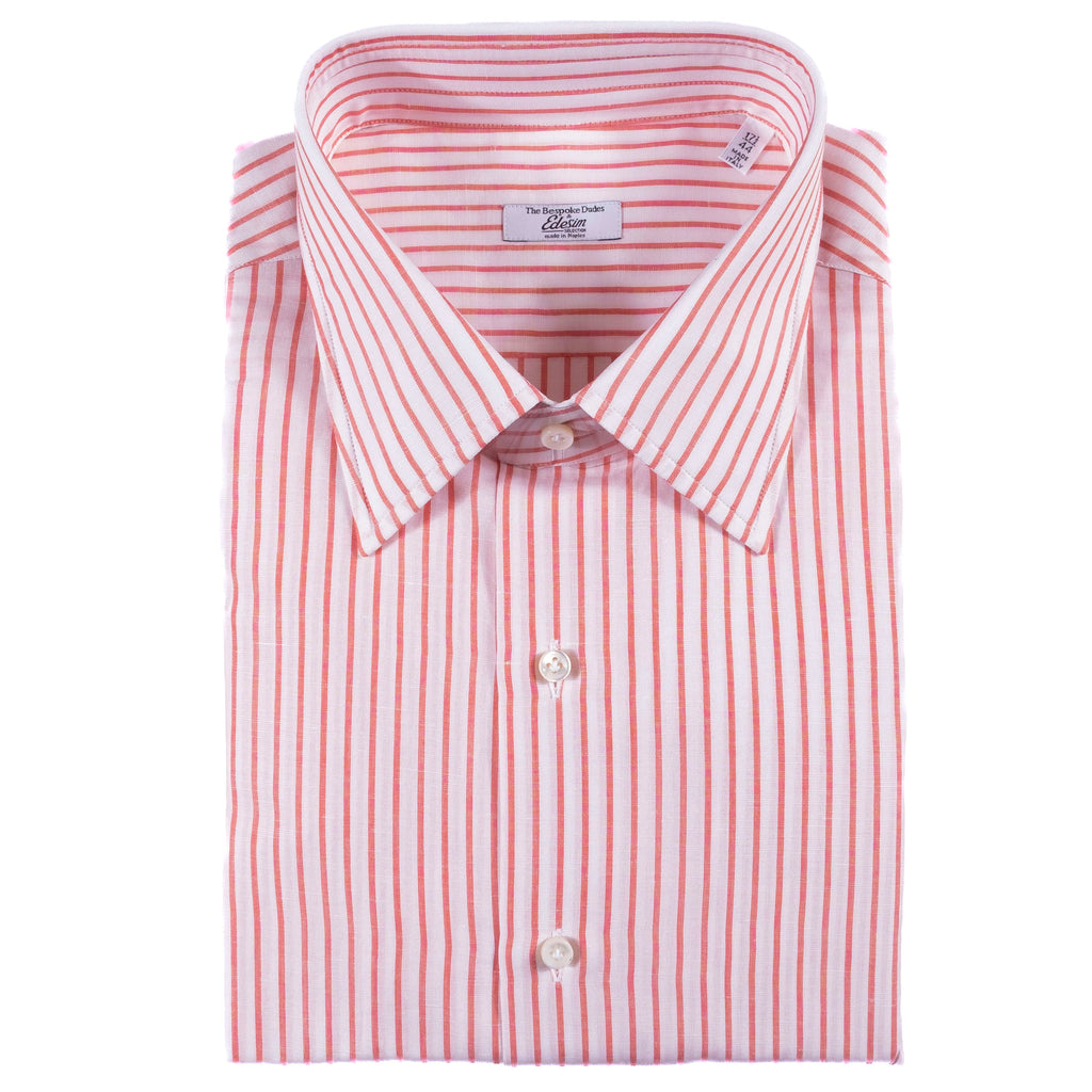 Neapolitan Hand Tailored Red Striped Shirt