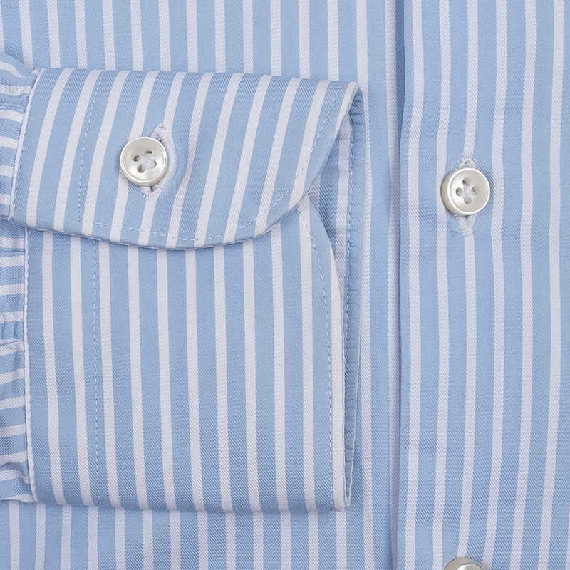 Blue with White Stripe Business Shirt