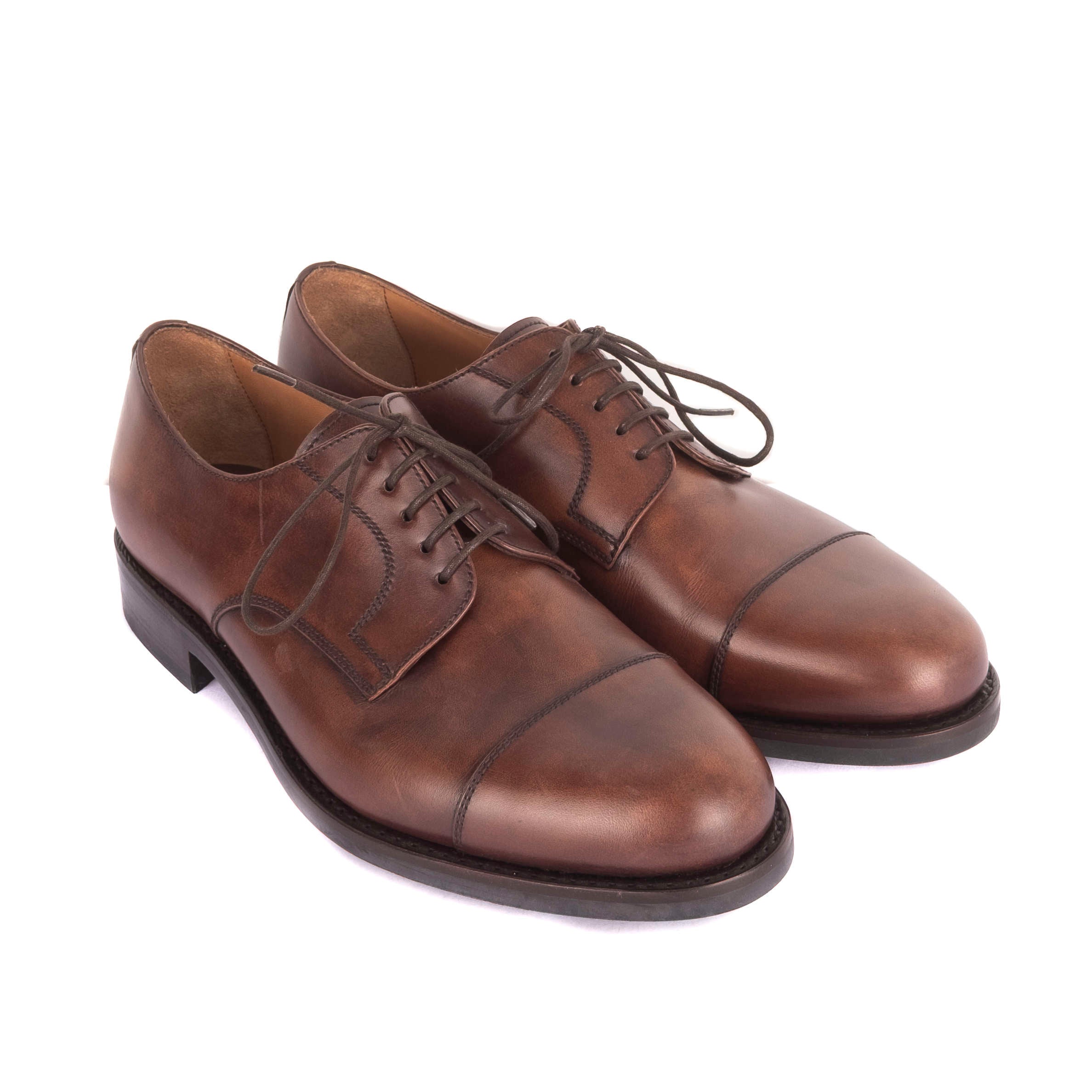 Box Calf Brown Cap Toe Derbie