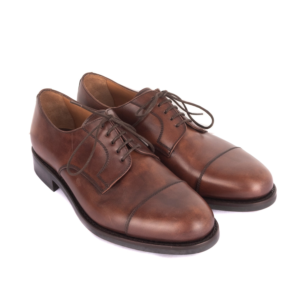 Box Calf Brown Cap Toe Derbie