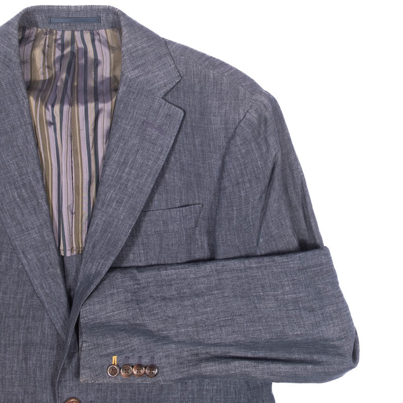 Cerruti 1881 Grey Blue Linen Summer Sport Coat