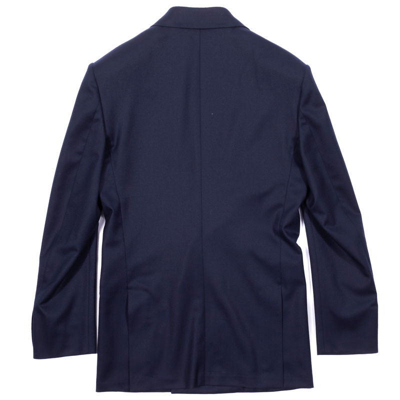 Neapolitan Hand Tailored Navy Double Breasted Drapers Wool Sport Coat Sz 50