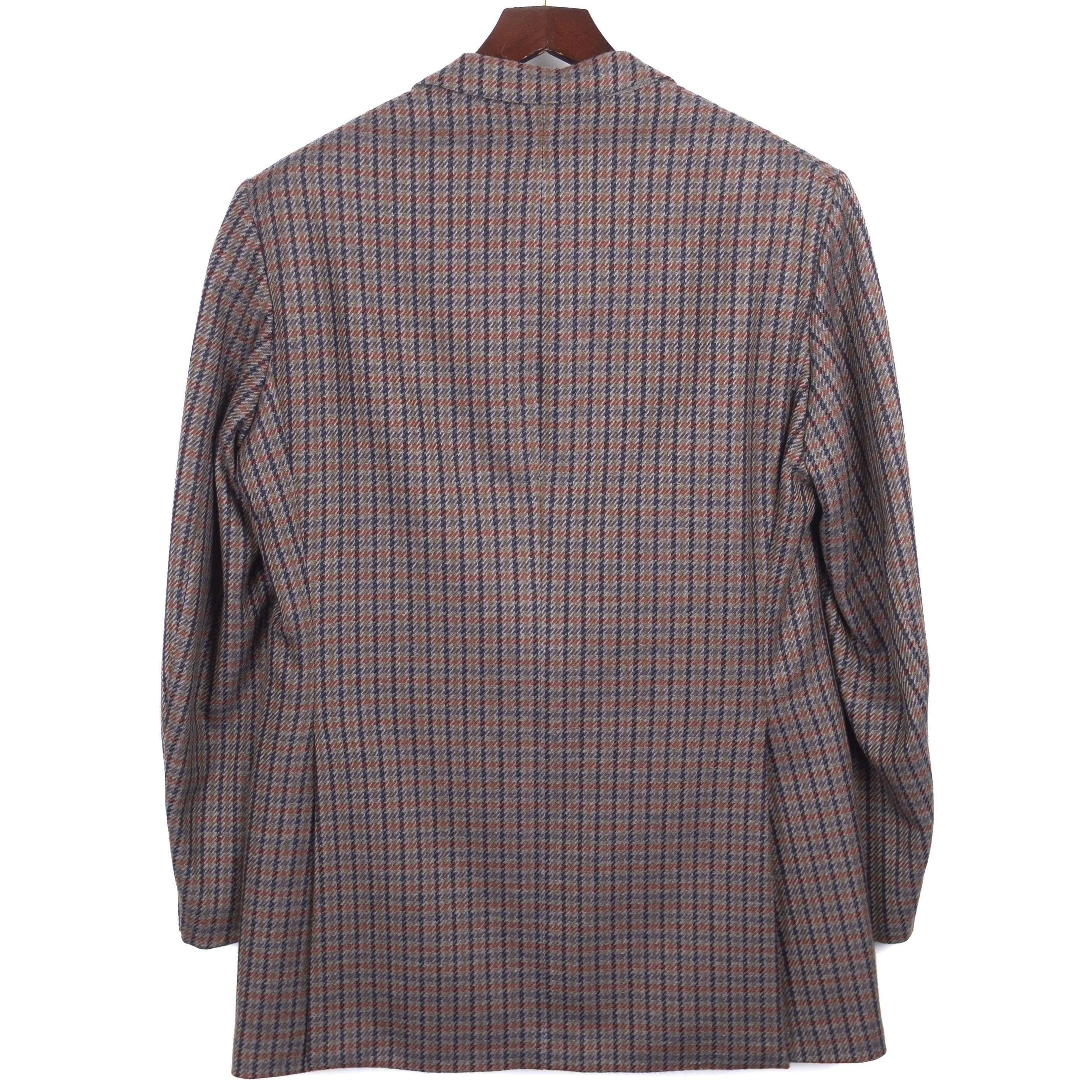 Navy and Red Patterned Cashmere Sport Coat