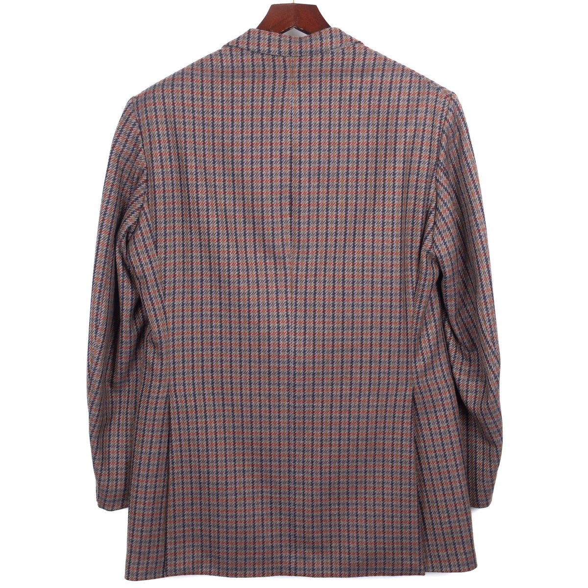 Navy and Red Patterned Cashmere Sport Coat