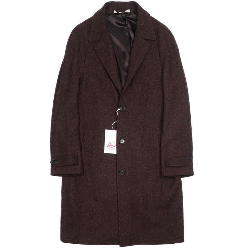 Neapolitan Hand Tailored Brown Fleck Raglan Winter Coat