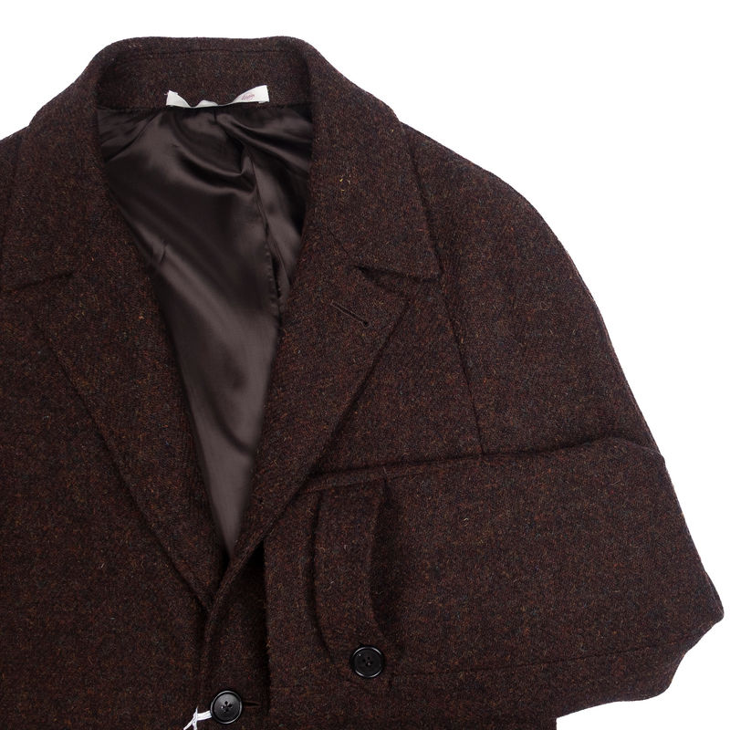Neapolitan Hand Tailored Brown Fleck Raglan Winter Coat
