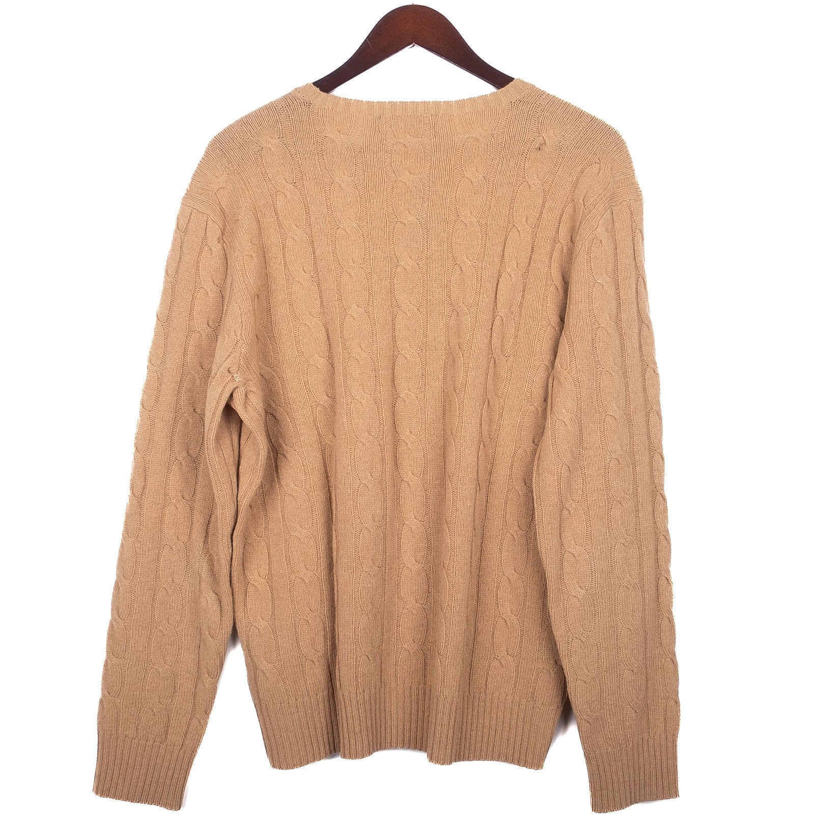 Light Brown Cableknit Crewneck