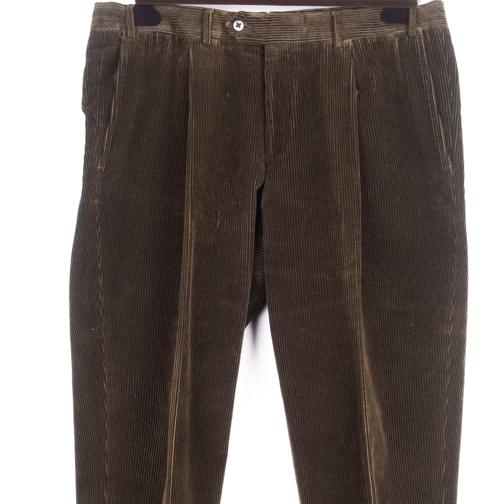 Green Corduroy Casual Trouser