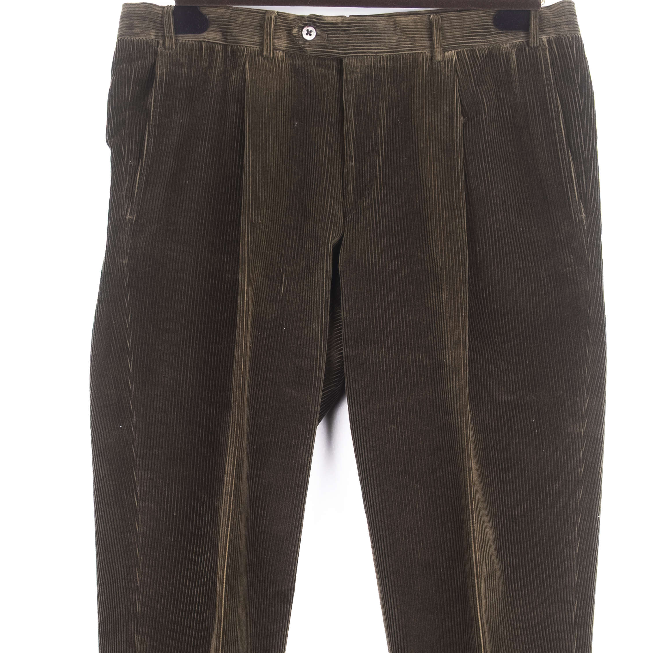 Green Corduroy Casual Trouser