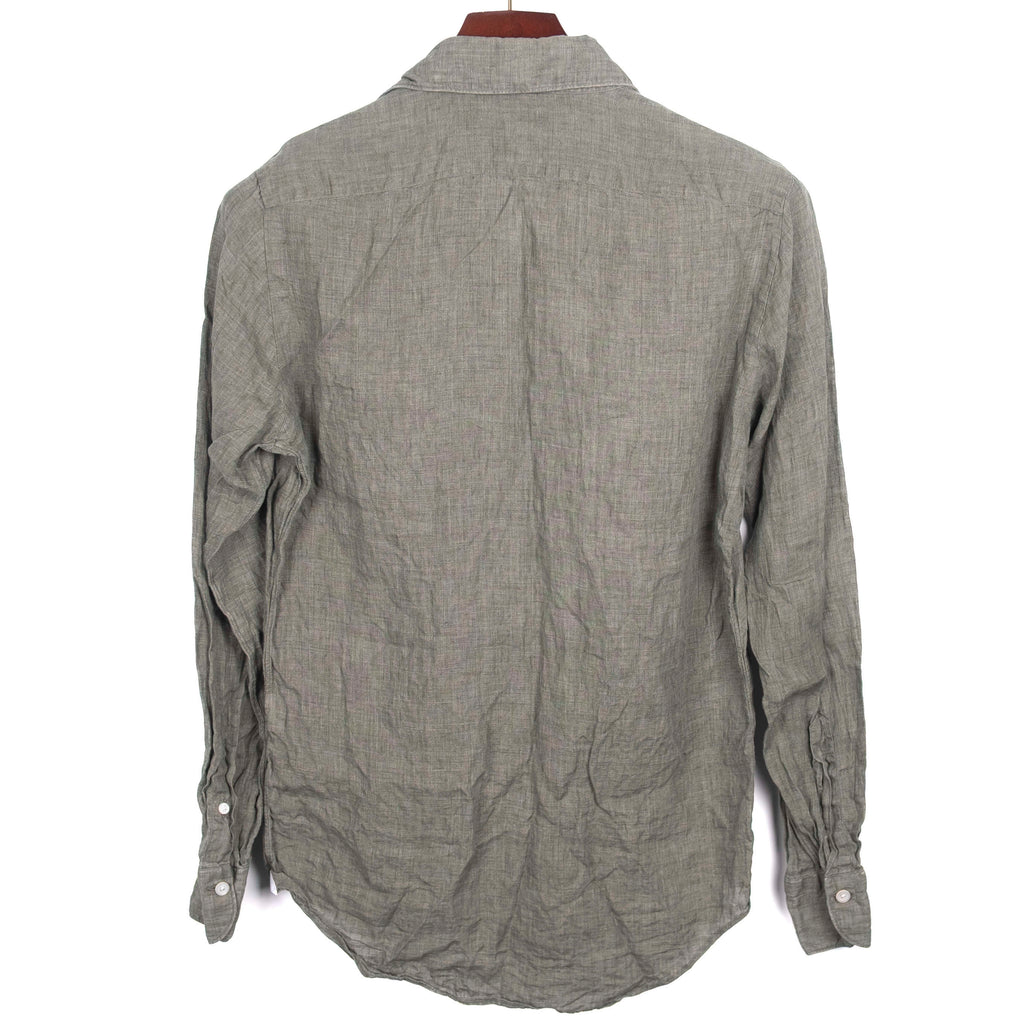 Green Linen Buttondown Shirt