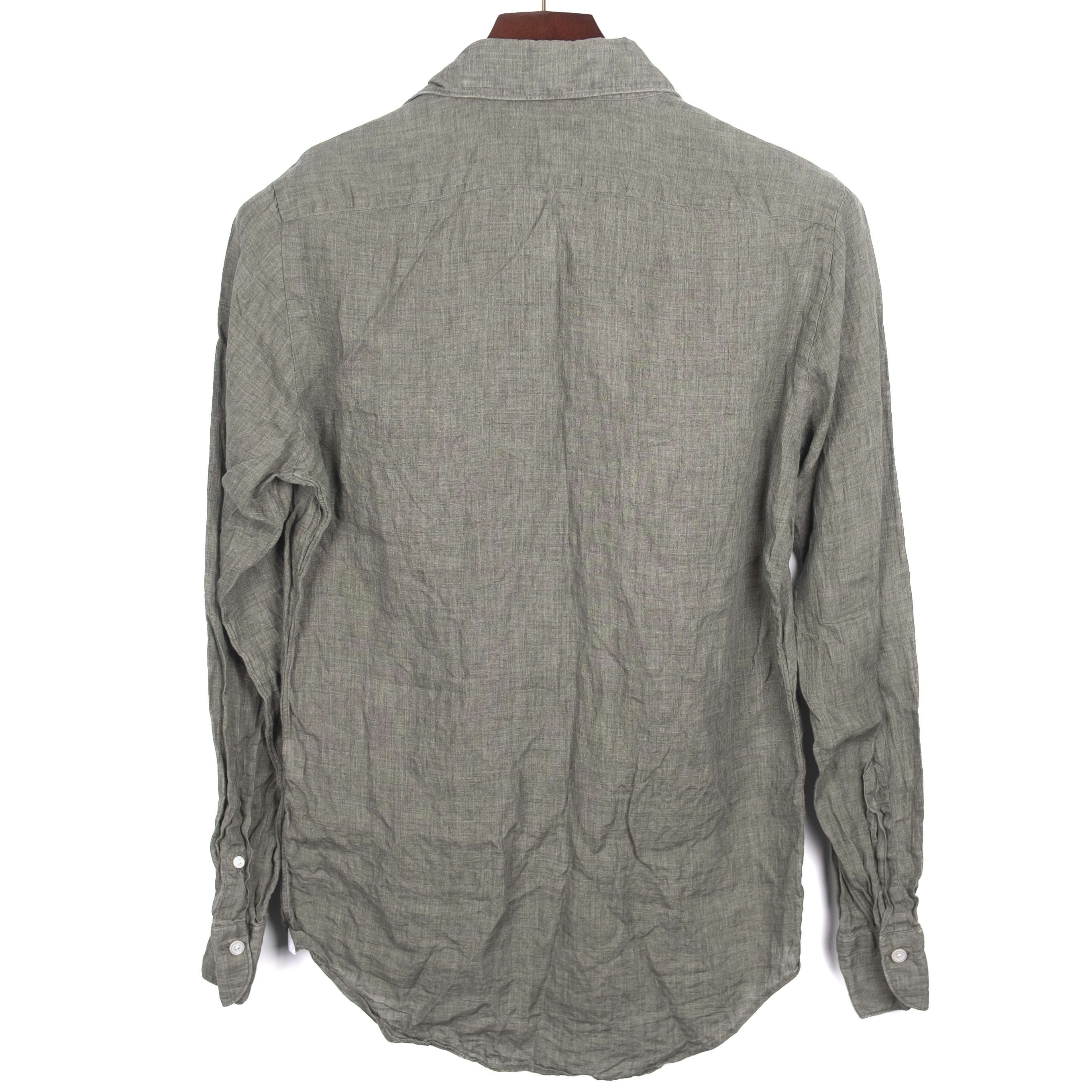 Green Linen Buttondown Shirt