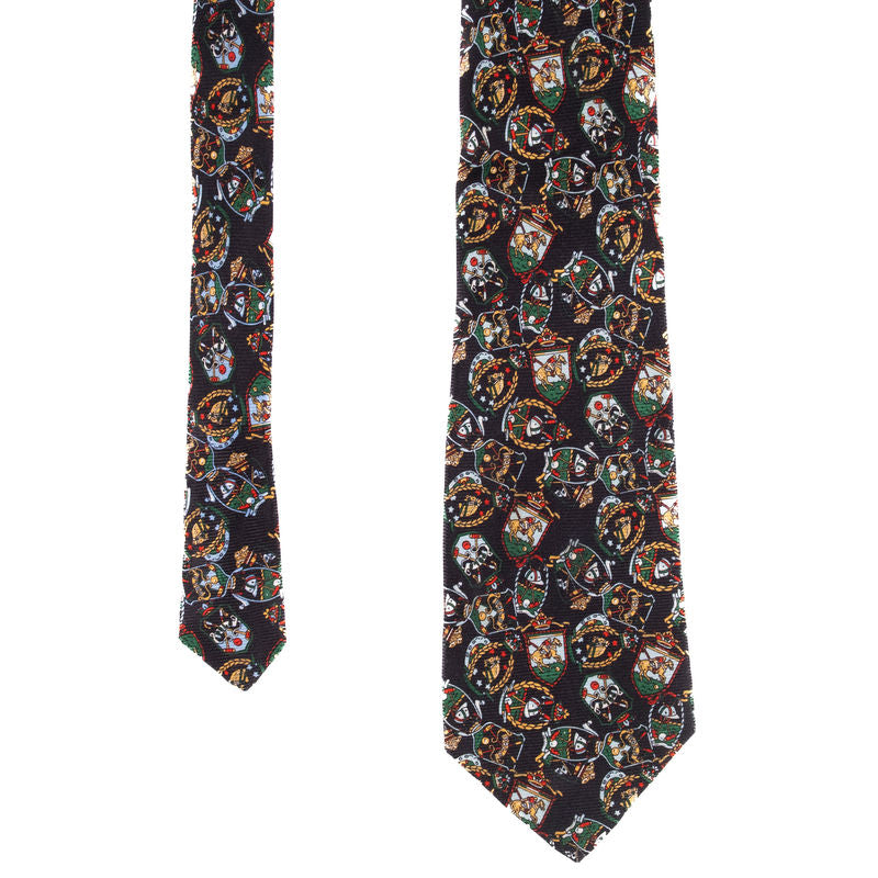 Nina Ricci Tie Black with Polo Pattern