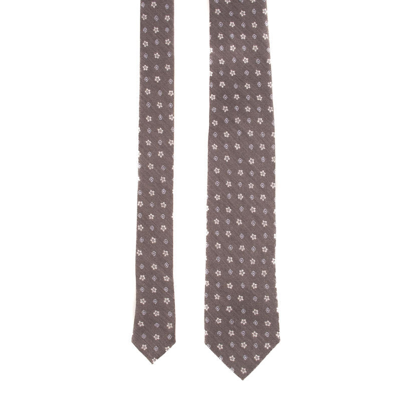 Morris Grey Small Pattern Tie