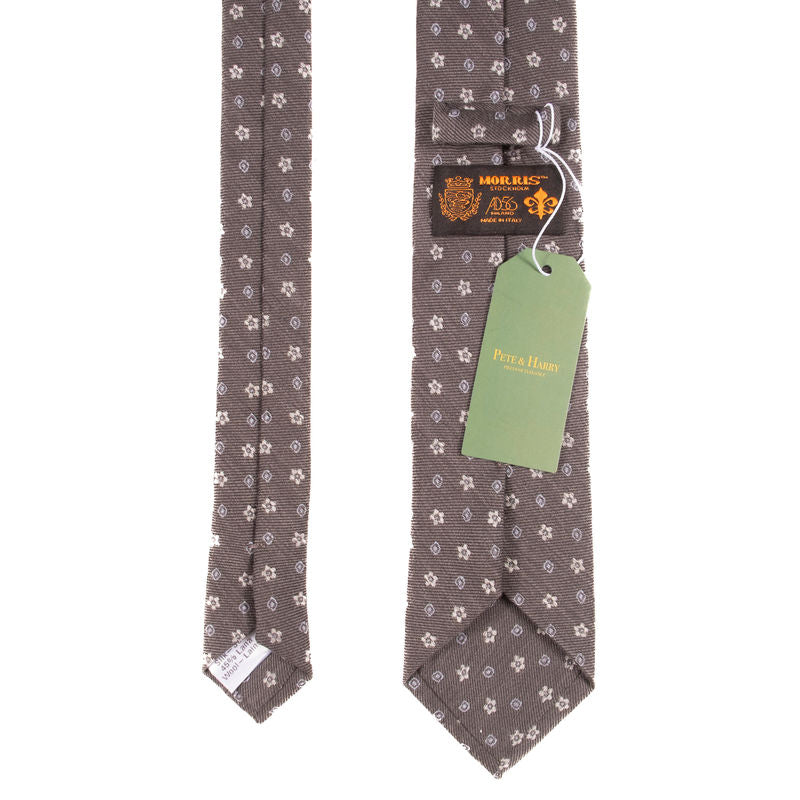 Morris Grey Small Pattern Tie