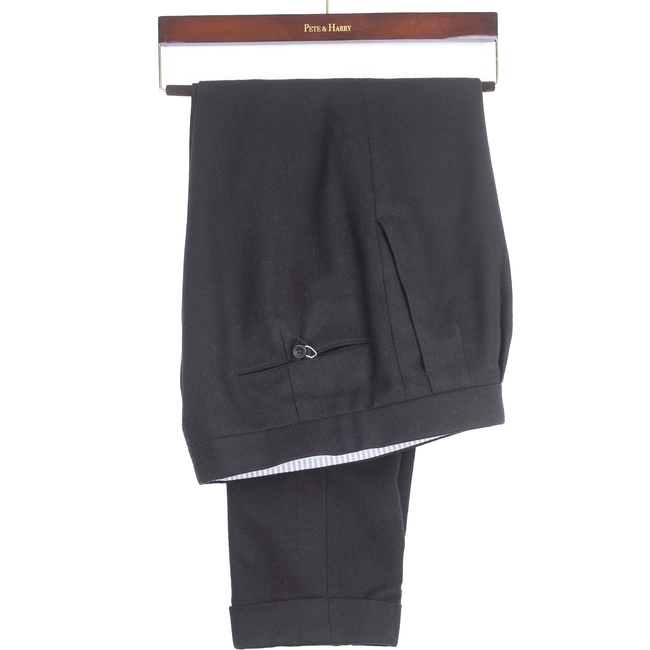 Black Flannel Dress Trousers