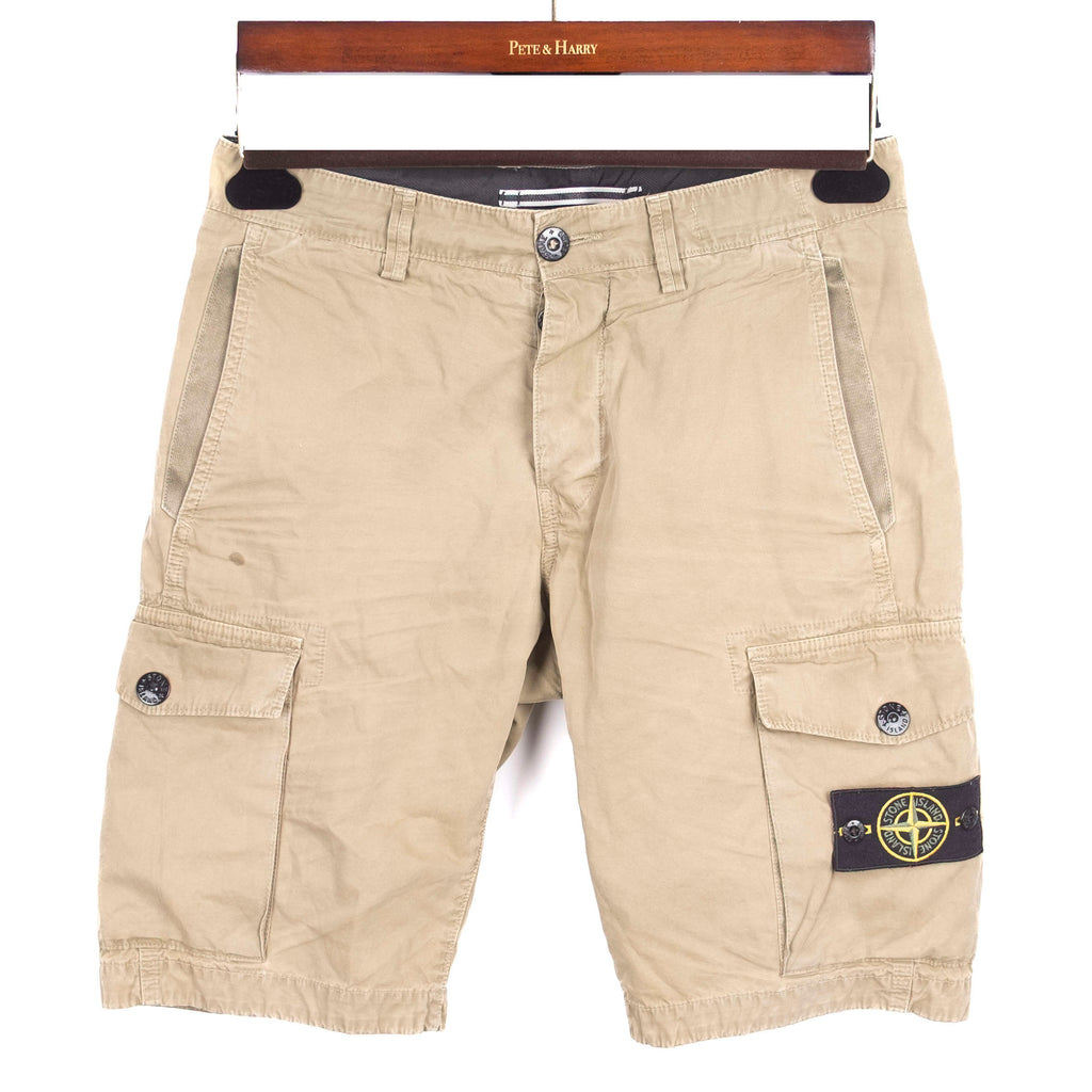 Stone Island Khaki Cargo Short