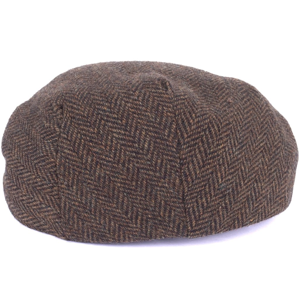 Green Herringbone Flat Cap