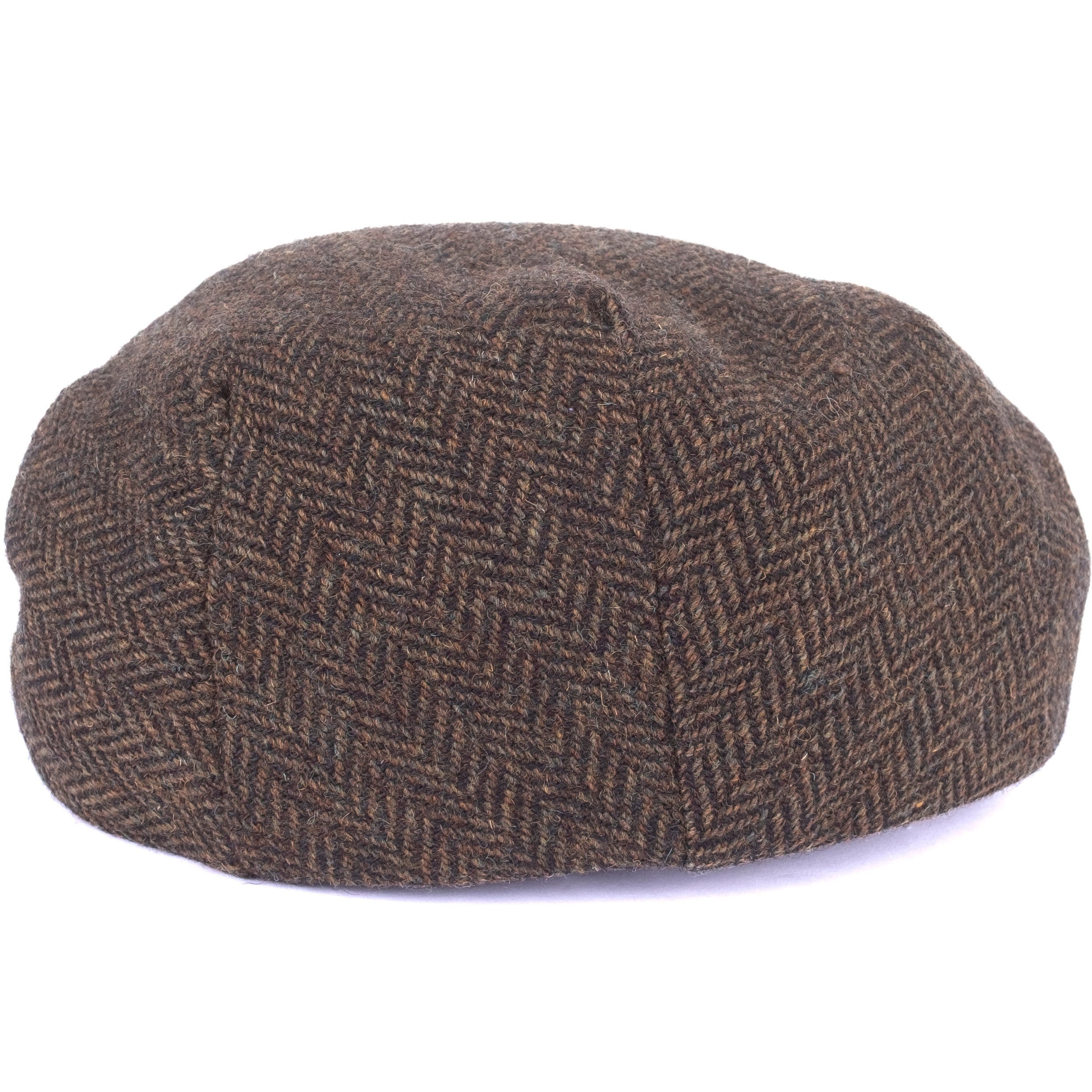 Green Herringbone Flat Cap