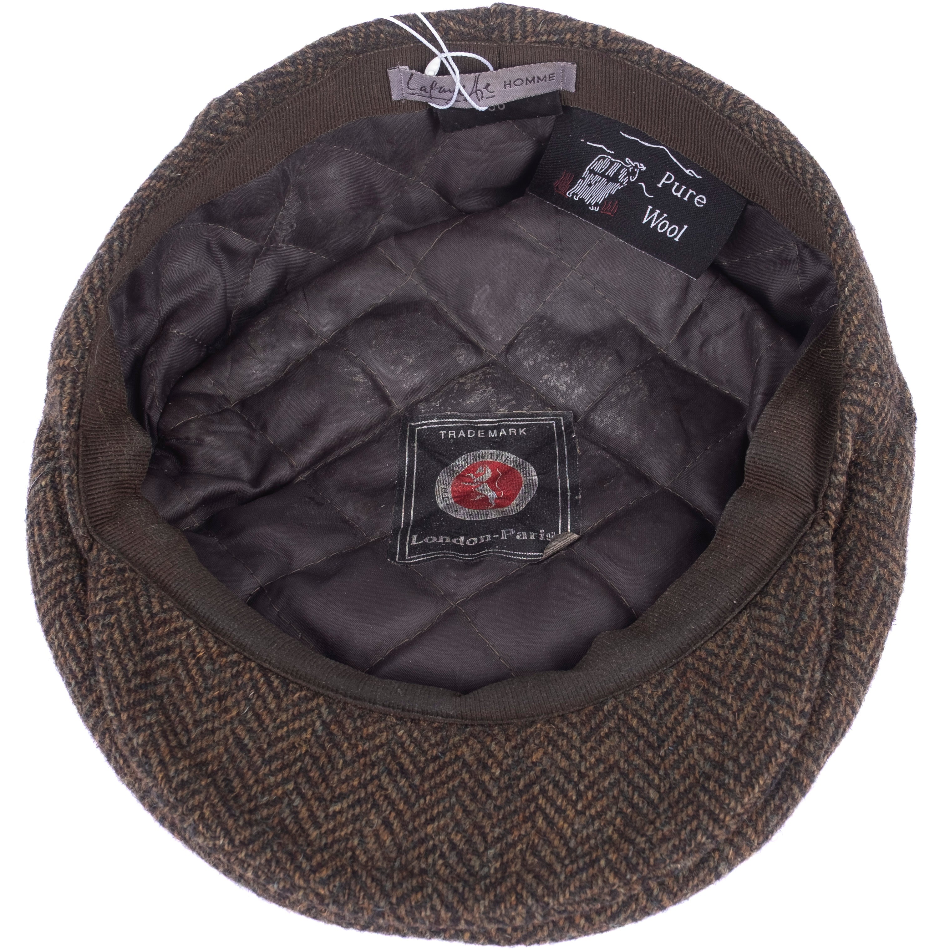 Green Herringbone Flat Cap