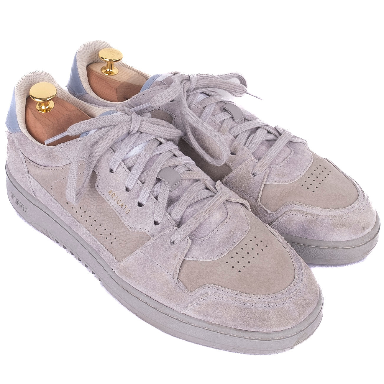 Grey Suede and Leather Sneakers