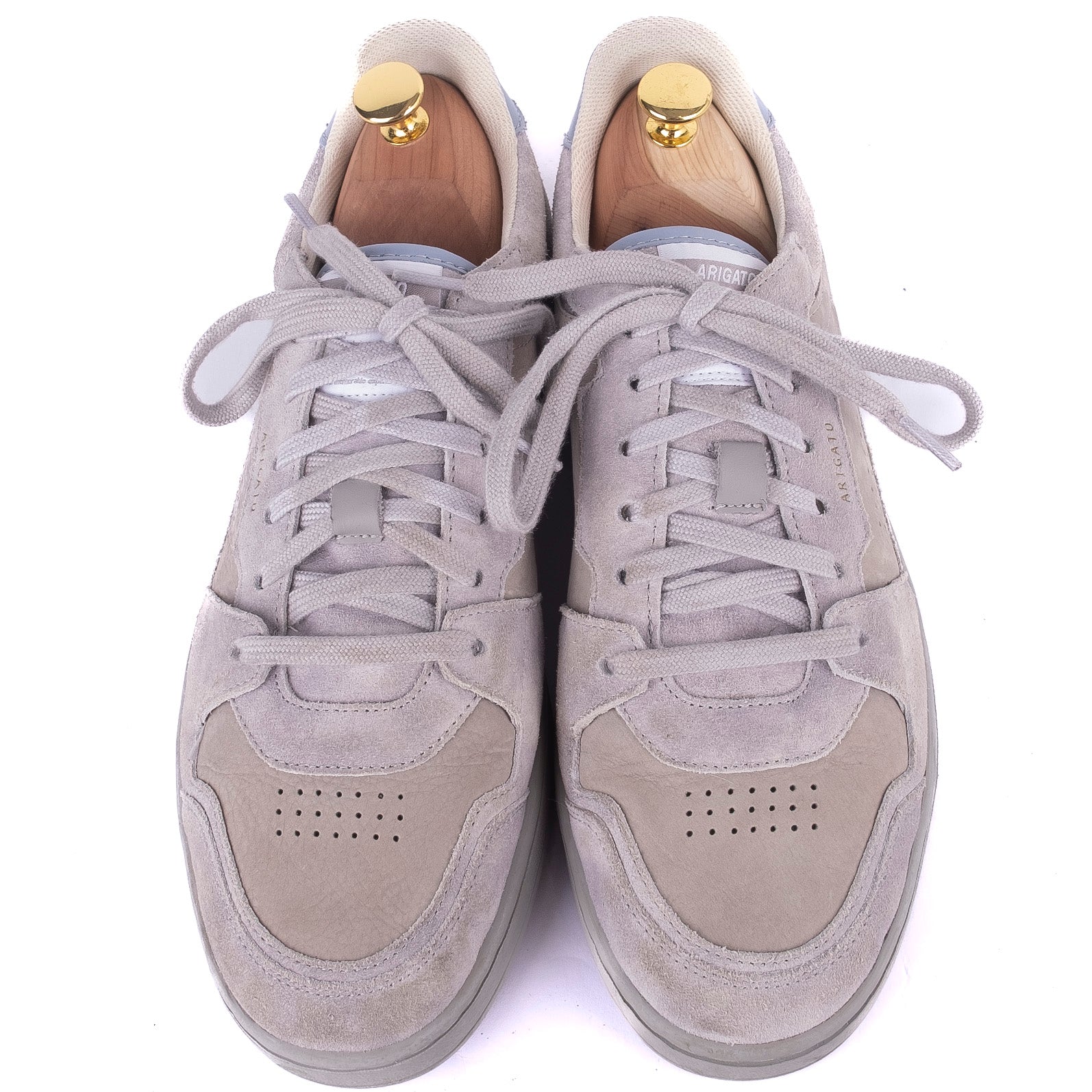 Grey Suede and Leather Sneakers